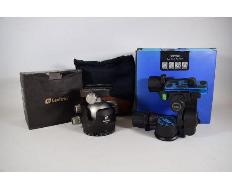 Two Tripod Ball Heads by Leo Photo &amp; Benro.  See photos for details. 