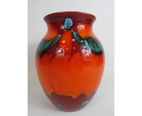 Large Poole pottery Volcano vase approx 24cm tall.