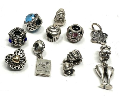 10 silver pandora charms