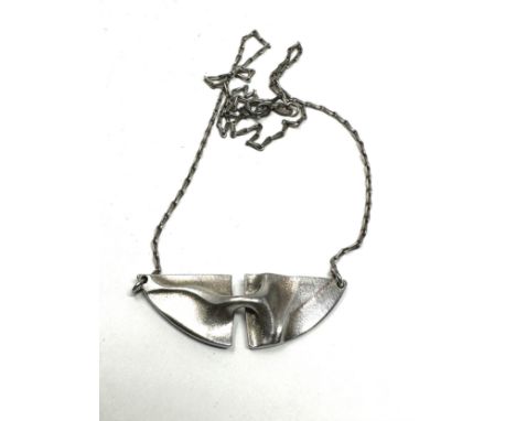 Silver modernist necklace by Scandi maker Lapponia (7g)