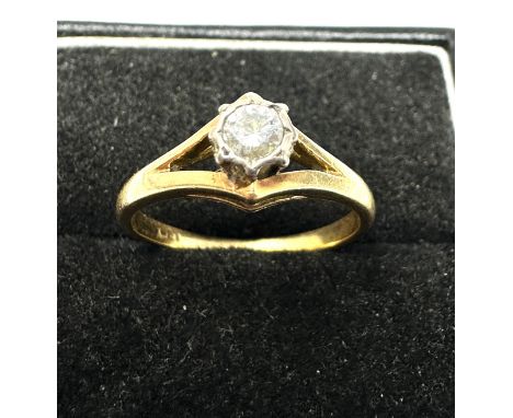 Vintage 18ct gold diamond ring weight 2.8g