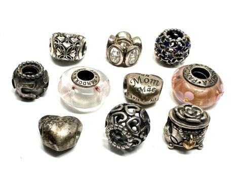 10 pandora silver charms