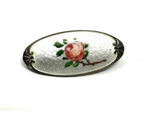 Antique silver enamel brooch (3g)