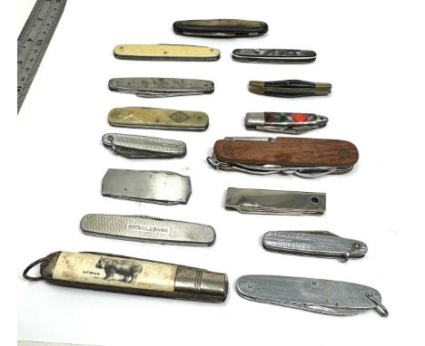 15 x Vintage Assorted Small Pocket KNIVES  Inc Smokers Knives, Pen Knives Etc