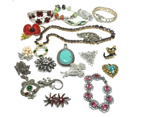 selection of 20 vintage &amp; later costume jewellery