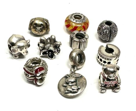 10 silver pandora charms