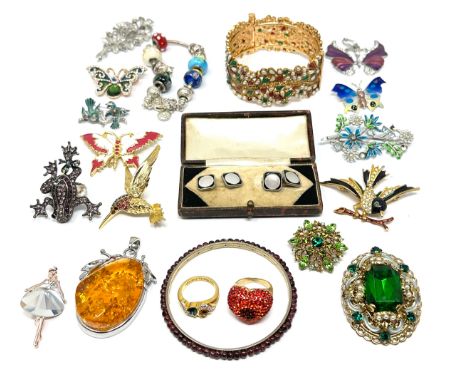 selection of 20 vintage &amp; later costume jewellery