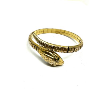 Rolled gold snake bangle by K&amp;L (23g)