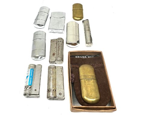 Vintage Cigarette Lighters Inc Comoy Brass No.5 Tommy IMCO Zenith UL Etc x 10