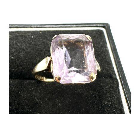 9ct gold amethyst ring weight 3g