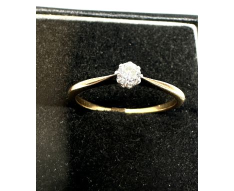 Vintage 18ct gold diamond ring weight 2g