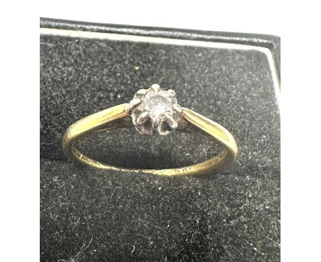 18ct gold &amp; platinum antique diamond ring (2.5g)