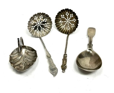 4 x .925 sterling spoons inc caddy