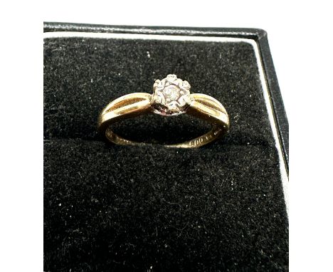 9ct gold diamond ring weight 2g
