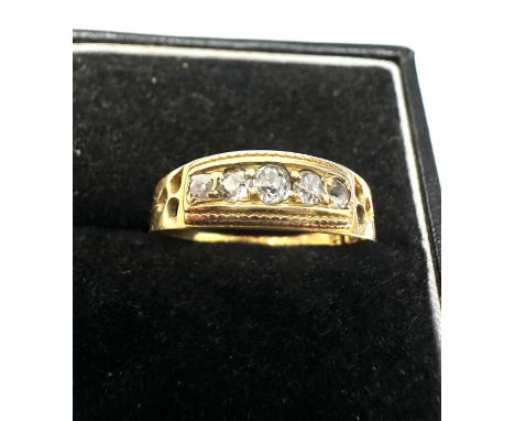 Victorian 18ct gold old cut diamond ring weight 2.1g