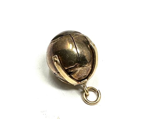 9ct gold &amp; silver masonic orb pendant 6.5g)