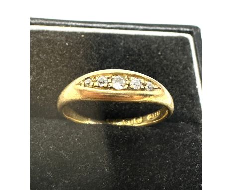 Victorian 18ct gold diamond ring weight 3.5g