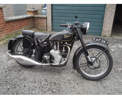 A 1947 Velocette MAC, registration number EAP 367, ***frame number MB4780 (not MP4780)***, engine number MAC11455, black. Thi