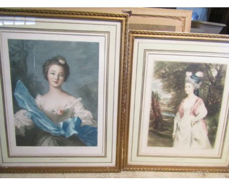 2 portrait pictures, one artist proof, pencil signed in margin ,Mad'lle&nbsp; De Blives' by ? Henderson and 'Lady Taylor' by 