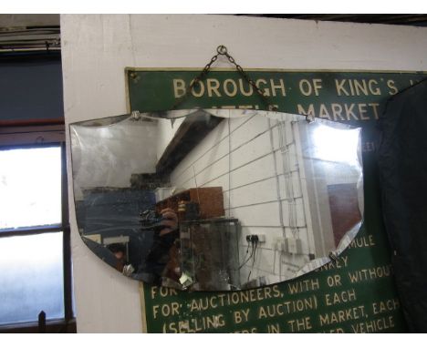 A vintage bevelled mirror