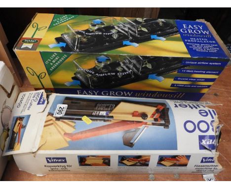 Tile Cutter and Boxed Heated Propagator 