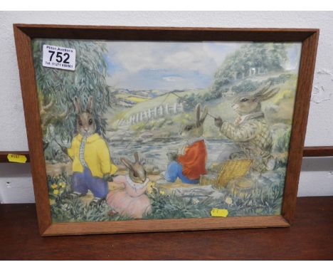 Framed Print - By Margaret Ross - Fishing 