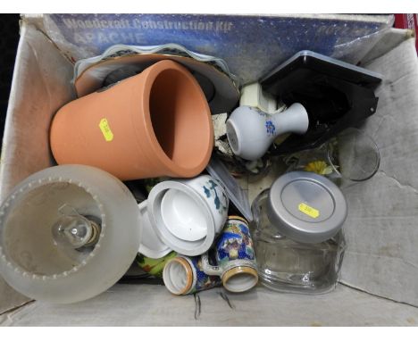 Box of Misc - Oil Lamp 