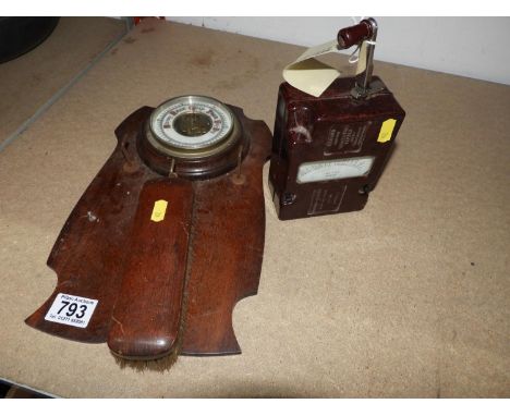 Barometer and Vintage Bakelite Insulation Tester 