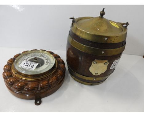 Biscuit Barrel and Barometer 