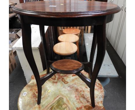 Oval Occasional Table with Shelf under 