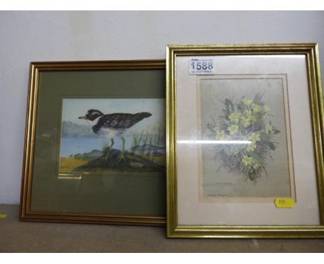 Signed Framed Watercolour Painting and Framed Print 