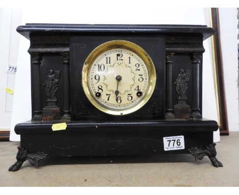Painted Mantle Clock 