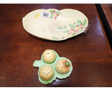 Carltonware Dish and Carltonware Cruet Set 