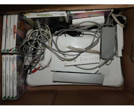Wii Games Console, Wii Fit Board and Quantity of Games 