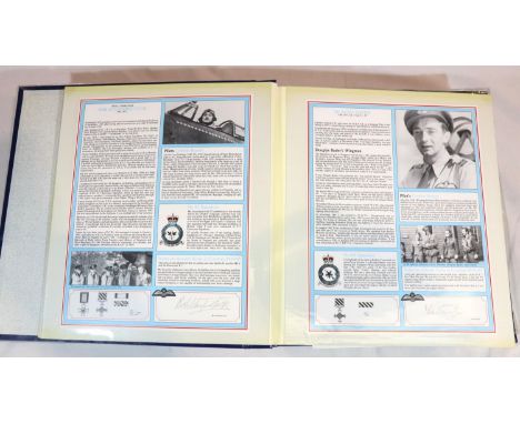 Battle of Britain WWII Fighter Pilot Profile Collection, album containing twenty seven profiles of famous pilots of WWII, eac