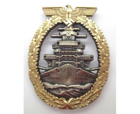 German re-enactment Kriegsmarine High Seas Fleet badge. P&amp;P Group 1 (£14+VAT for the first lot and £1+VAT for subsequent 
