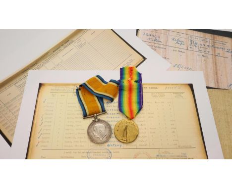 27916 PTE W ISAACS R BIRKS R, a British WWI Royal Berkshire Regiment medal pair comprising BWM and Victory medal, with printe