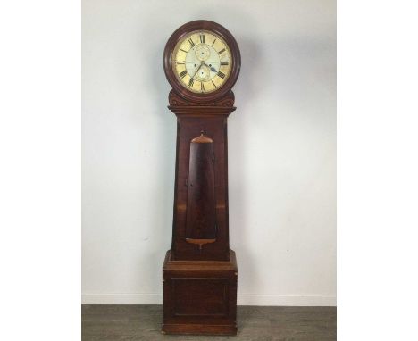 VICTORIAN MAHOGANY DRUMHEAD LONGCASE CLOCK,by H.McCall of Uddingston, with two train eight day movement, with Roman numeral c