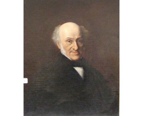 19th Century English School PORTRAIT OF A GENTLEMAN WEARING A BLACK COAT AND WHITE STOCK Unsigned oil on canvas, 74 x 61cm.