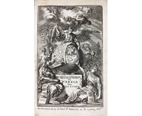 EMBLEM BOOKS -- LUYKEN, J. Beschouwing der wereld. Amst., Wed. P. Arentz &amp; K. v.d. Sys, 1708. (8), 406, (2) pp. W. engr. 