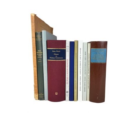 IRAN/PERSIA -- WOLFF, F. Glossar zu Firdosis Schahname. (Nachdr. d. Ausg. 1935). 2000. Thick-8°. Ocl. -- P.E. v.d. MEER. Text