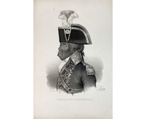 SLAVERY - ABOLITIONISM -- "TOUSSAINT L'OUVERTURE". (Par., c. 1838). Engr. lithogr. portr. by F.S. Delpeche after N.E. Maurin.