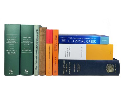 KÜHNER, R. &amp; F. BLASS. Ausführl. Grammatik der griech. Sprache. Sonderausg. (2015). 2 vols. Obrds. -- F. MONTANARI. The B