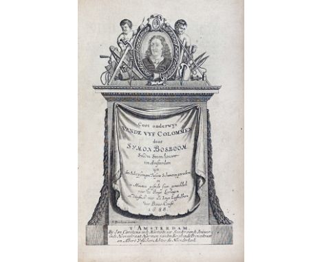 ARCHITECTURE -- BOSBOOM, S. Cort onderwys Vande Vyf Colommen. Amst., J. Carstens, (e.a.), 1688. 59 lvs. numbered 1-51 as foll