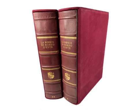 ILLUMINATED MANUSCRIPTS -- BIBBIA DI BORSO D'ESTE, La. Riprod. integrale promossa e cur. da G.T. degli Alfieri con documenti 