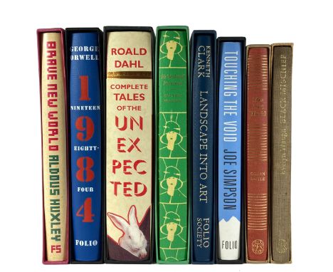 FOLIO SOCIETY -- HUXLEY, A. Brave New World. 2013. Or. binding. In or. slipcase. -- G. ORWELL. 1984. 2011. Ocl. In or. slipca