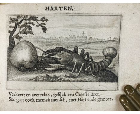 EMBLEM BOOKS -- (VELDE, J. v. &amp; J.J. STARTER (?)). Openhertighe herten. (N.pl., Paris?), (n.d., before 1626). 54 (of 64) 