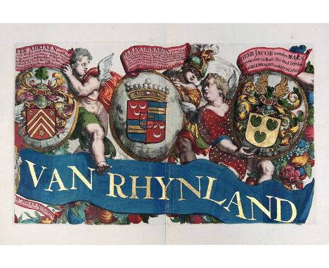 POLDER MAPS -- RIJNLAND -- (DOU, J.J. &amp; S. v. BROECKHUYSEN). 't Hoogheymraedschap van Rhynland. (...) vernieut, geämpliee