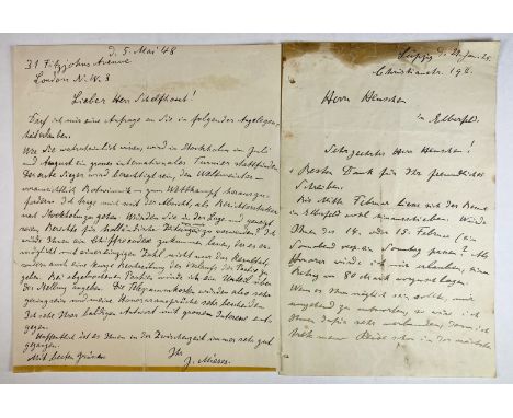 MIESES, Jacques (1865-1954). Autograph letter to (W.A.T.) Schelfhout. Lond., 5 May 1948. 24 lines in ink on leaf, r° only. (R