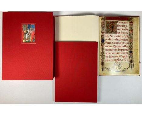 ILLUMINATED MANUSCRIPTS -- KRÖNUNGSZEREMONIALE KAISER KARLS V., Das. Codex Borgianus Latinus 420. Histor. Einführung v. B. Sc